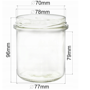 1x 350ml Słoik szklany na miód mięso pasztet Słoiki szklane na świeczki zakrętka do wyboru